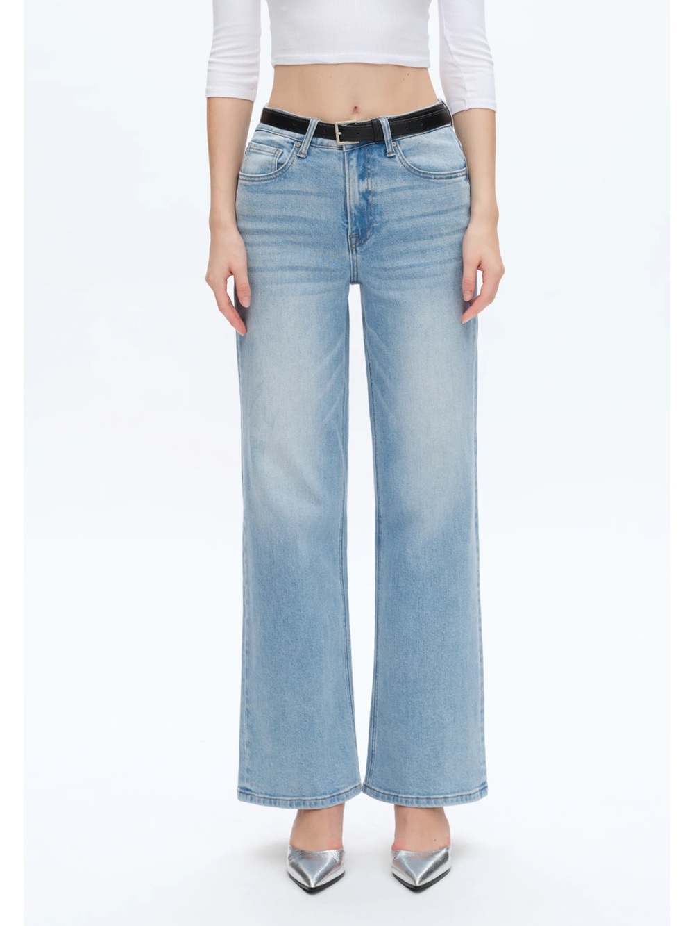 NWT Bayeas Dalia High Rise Relaxed Straight Jeans Size 28